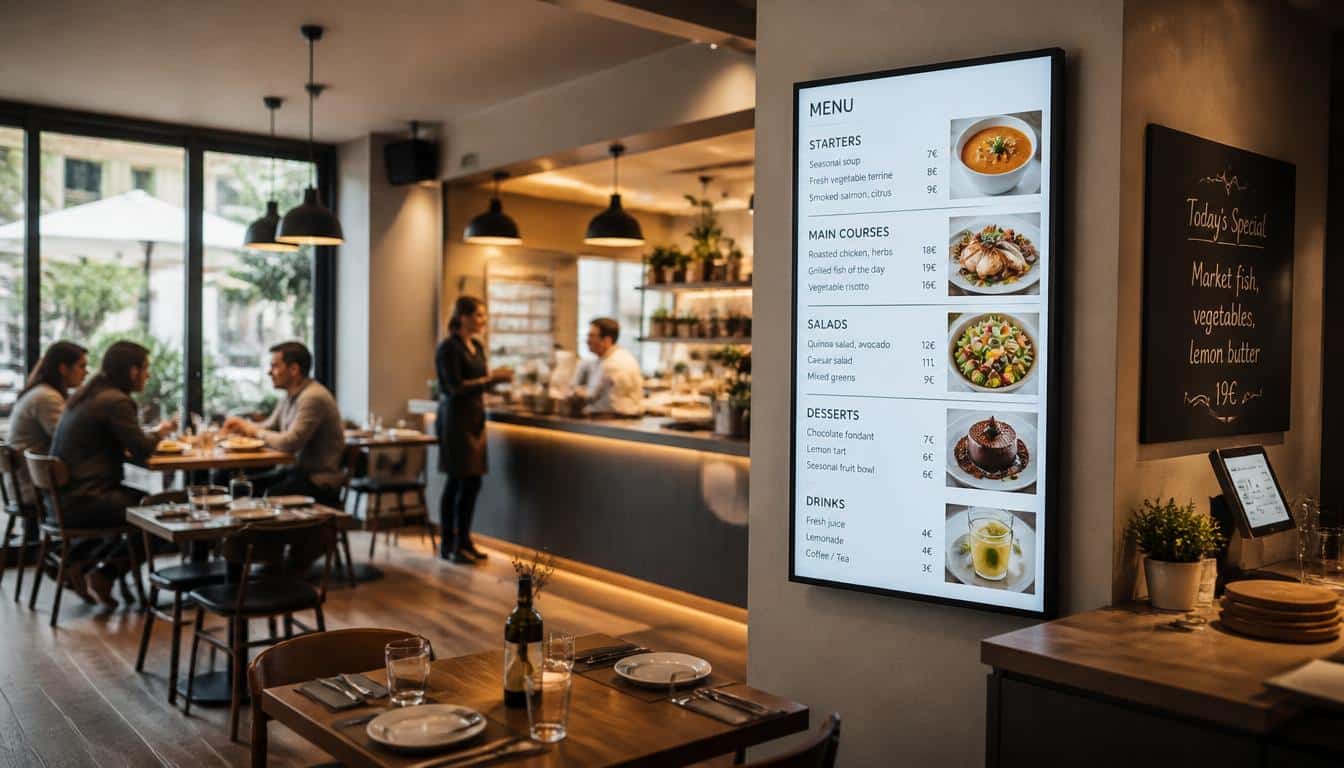Affichage numérique en restauration : bien l’utiliser